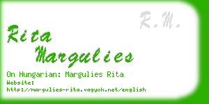 rita margulies business card